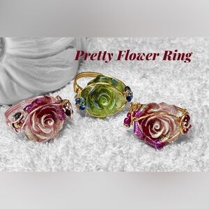 Large fun Rose Ring-you choose size -random color